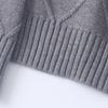 Foreign Trade Europe and America Women Knit 2025 Autumn New Round Neck Pullover Loose Pearl Decoration Sweater