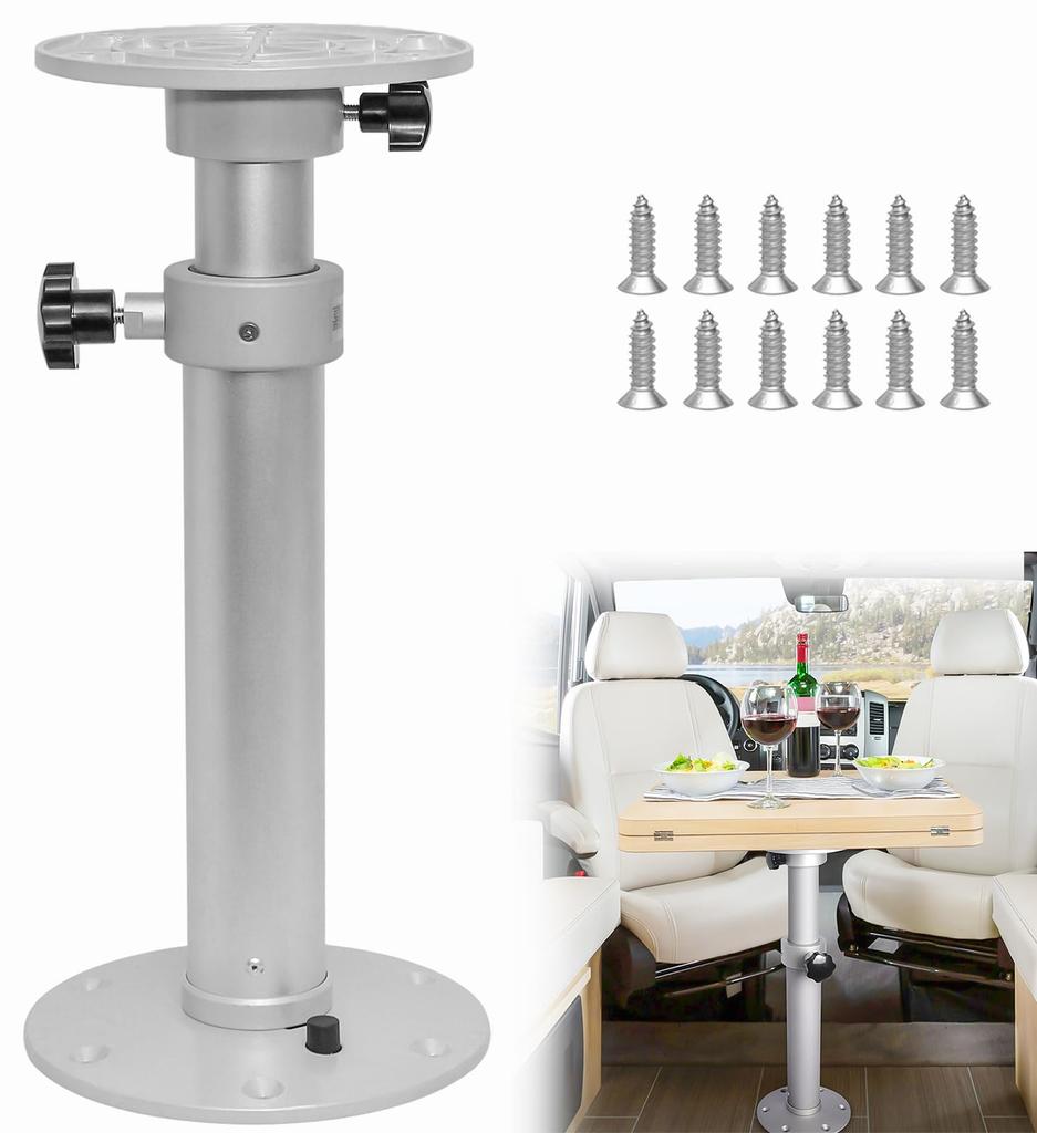 HWHongRV Adjustable Pedestal Marine Caravan Motorhome Table Pedestal Stand Base Height for RV Marine Boat 18-27.5