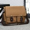 Men's Retro Canvas Messenger Bag – Casual Crossbody Sling with Adjustable Strap for Outdoor & Travel Use