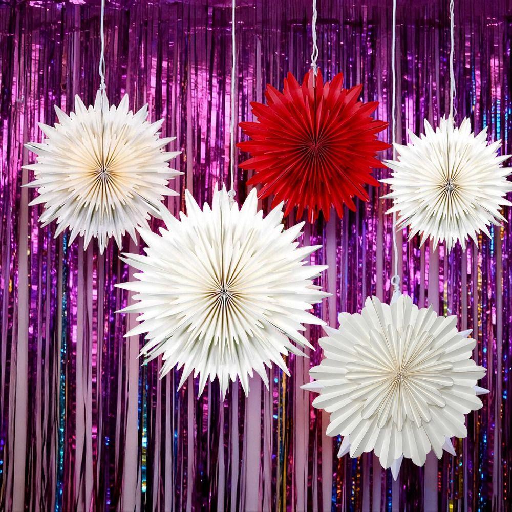 Paper 3D Paper Snowflake Sparkling Lights Christmas Lantern Decorations Wedding Decoration