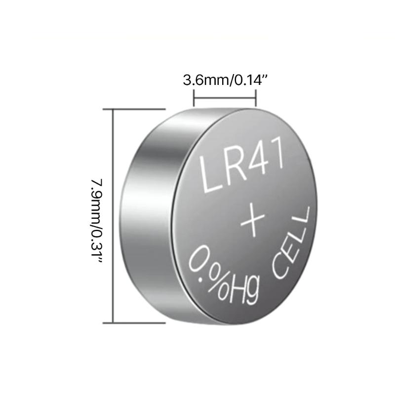 LR41/AG3 Highly Power Button Coin Cell Batteries Coin Cell Battery 1.5V Button Battery for Watch Remote Powers Supply