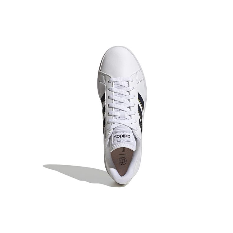Adidas Neo Grand Court Base 2.0 Fashion Non-Slip Shock Absorbing Durable Low-Top Skate Shoes Men Sneakers Black White GW9255