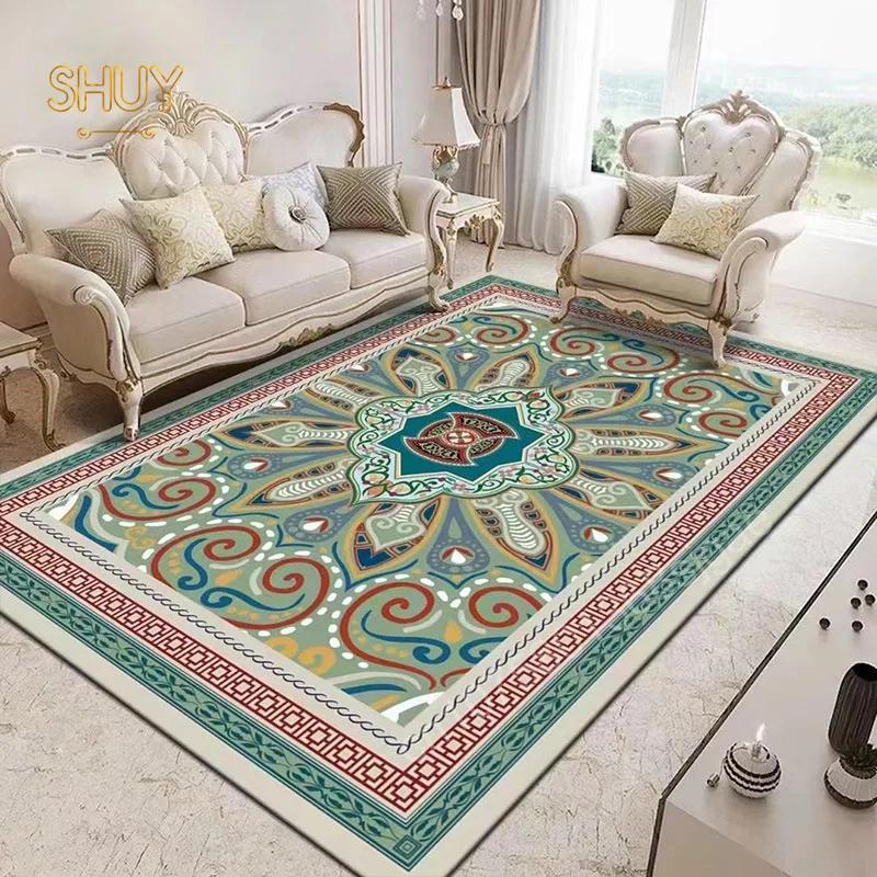 Persian Style Luxury Carpet Living Room Decoration Home Decor 180x280cm Felt Rug Non-slip Sofa Coffee Bedside Custom Floor Mat