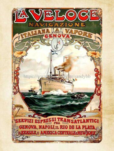 

La Velovce Maritime Poster metal tin sign tin garden signsAluminum 20x30cm（7.8x11.8inch）