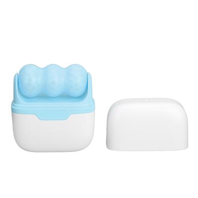 Ice Face Roller Portable Muscle Soreness Migraine Relief 2 In 1 Roller Massager for Puffy Eyes Blue