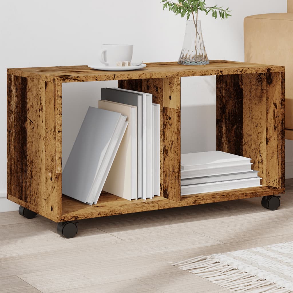 Rollschrank, Bücherregal, Couchtisch, 72x33x42,5 Cm