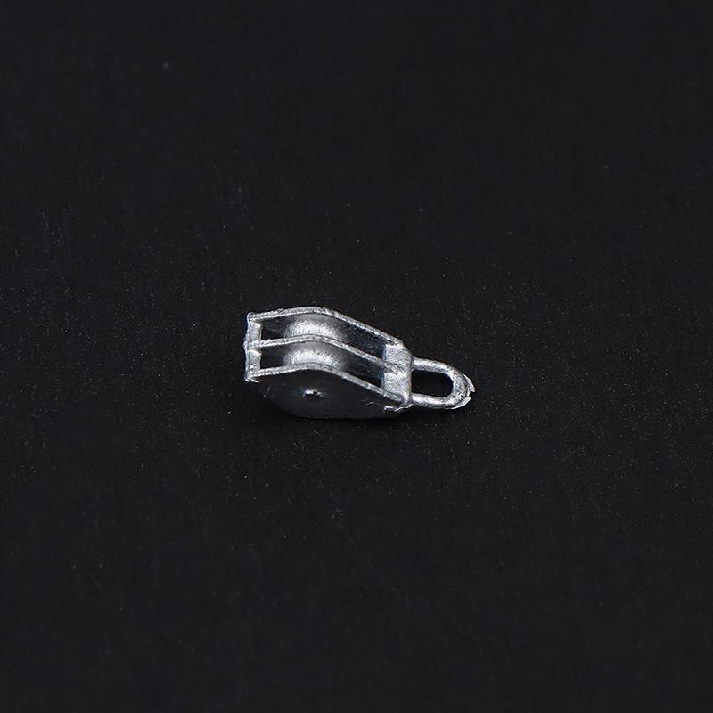 12Pcs Simulation Single/Double-Disc Diamond-Shaped Pulley 11X4Mm Alloy Rhombus Grooved Sheave Parts For Model Ship Decoration