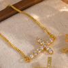 Elegant Bracelet Cubic Zirconia Charm Chain Bracelet Adjustable Length Bracelet Copper Texture for Various Occasion