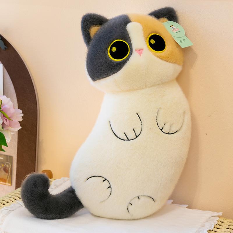 Cute Siamese Cat Plush Pillow With Pp Cotton Filled Soft Toy For Kid And Teens