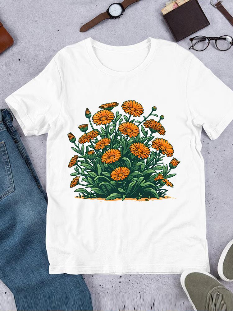 Casual Printed O-neck Printing T-shirt Clothes Ladies Butterfly Trend 90s Fashion Top Tee Short Sleeve T Women Female Clothing