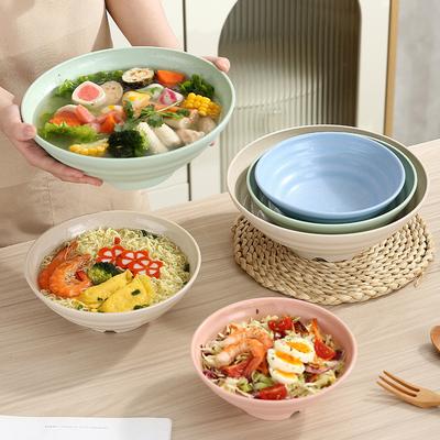 Bol à Ramen Japonais Incassable 7-10 pouces pour Nouilles Céréales Soupes Salades Ustensiles de Cuisine et de Table Pour Micro-ondes et Lave-vaisselle