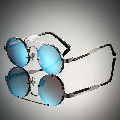 KAMMPT Vintage Round Sunglasses Men Women Punk Fashion Trendy Brand Design Casual Outdoor Shades Sun Glasses