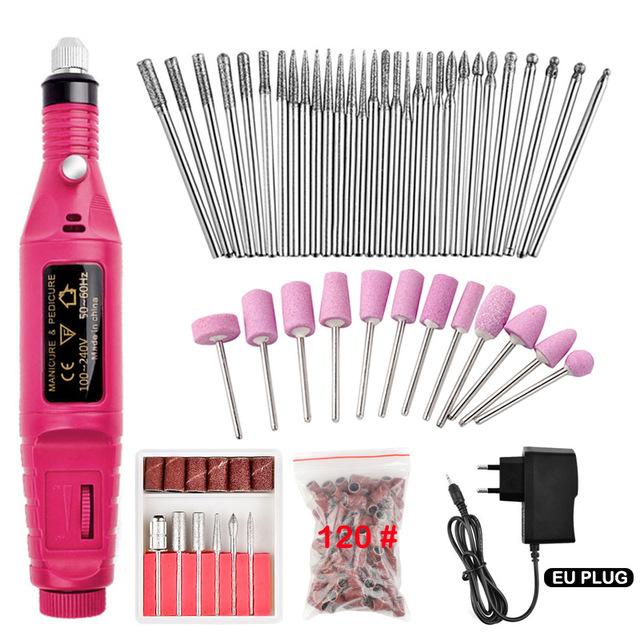 Professionelle Maschine Elektrische Nagel Bohrer Set Mühle Cutter Nail art Schleif Datei Gel Polish Remover Nagel Werkzeuge