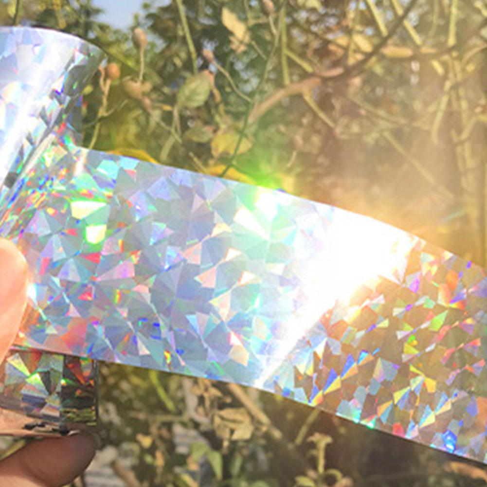 Bird Scare Tape Reflective Bird Tape Double Side Bird Repellent Flash Tape for Scare Pigeon Gulls Crows for Garden Farm