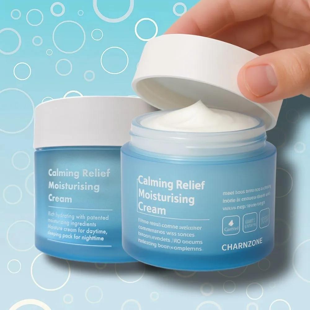 Cospick CHARMZONE Hypoallergenic Soothing Skin Barrier Strengthening Moisture Bomb Cream 70ml x 2 Pieces Suitable for Sensitive Skin Elasticity