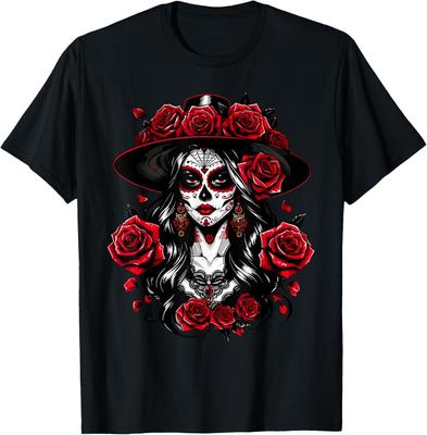 La Catrina Women Dia De Los Muertos Latina Cinco De Mayo T-Shirt