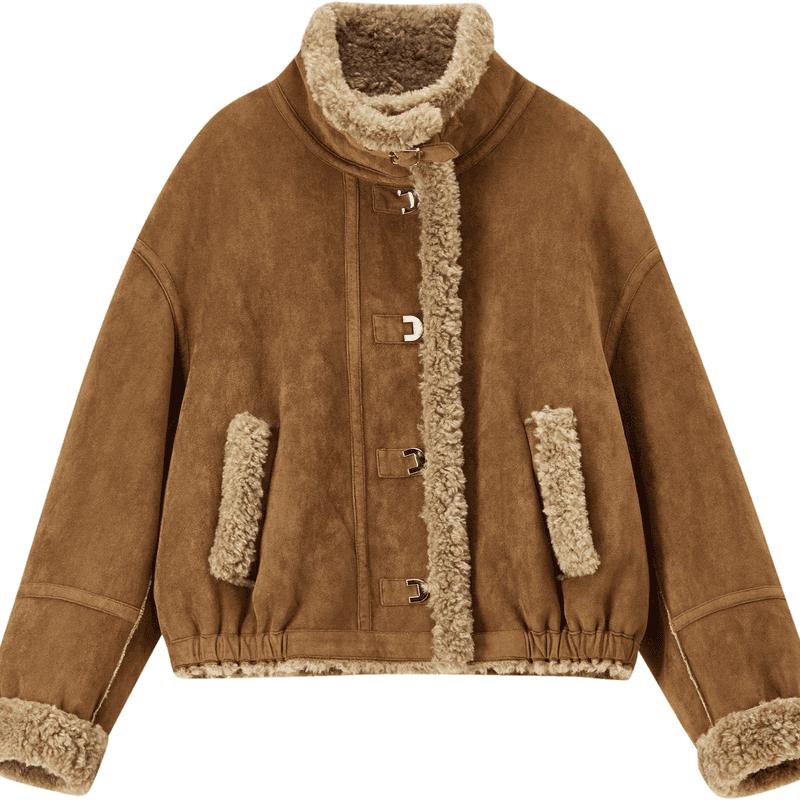 Cappotto Invernale di Peluche Vintage da Donna