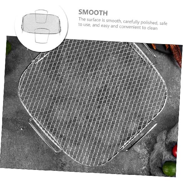 Zerodeko wkładki zaopatrzeniowe kwadratowy stojak na chleb uchwyt stojak do gotowania frytkownicy powietrznej akcesoria do piekarnika frytkownicy powietrznej szablon siatki do grilla stal nierdzewna frytkownica powietrzna grill