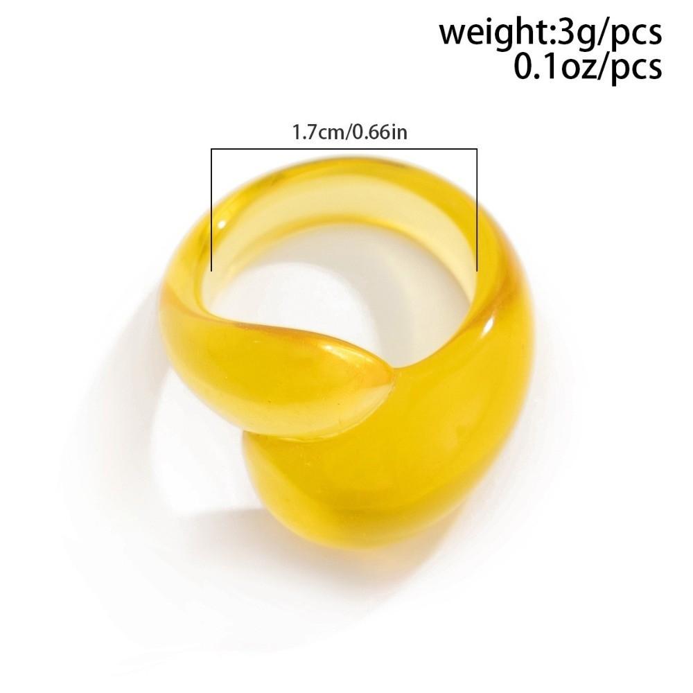 Hars Druppel Ring Meerkleurig Geometrische Vingerring Boho Sieraden Feest Accessoires Dames