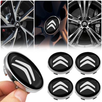 4pcs 60mm Car Wheel Center Hub Center Cap Rim Hub Dustproof Cover Emblemem For C1 C3 C4 DS Grand Picasso C4L C5 C6 VTS