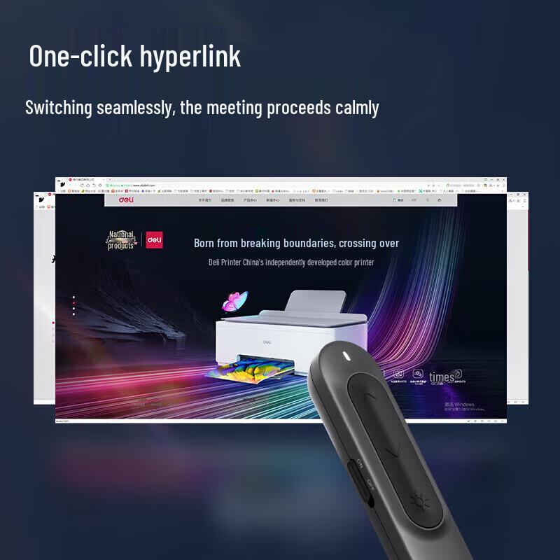 Deli Wireless Laser Presentation Remote with Voice Input