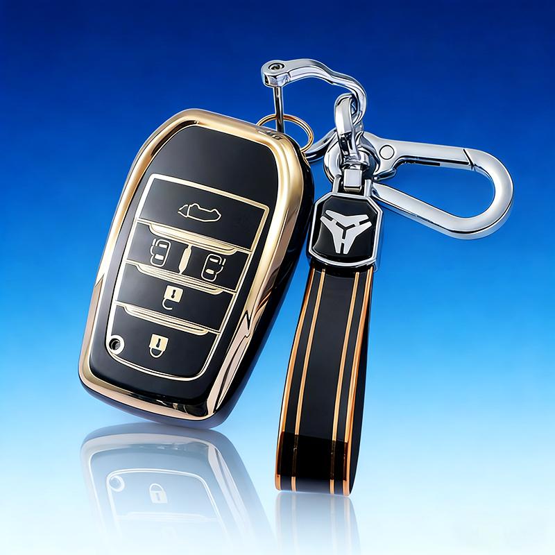5 Buttons Tpu Car Key Case Cover For Toyota Chr Hilux Fortuner Land Cruiser 200 Camry Corolla Crown Rav4 Highland Shell Fob