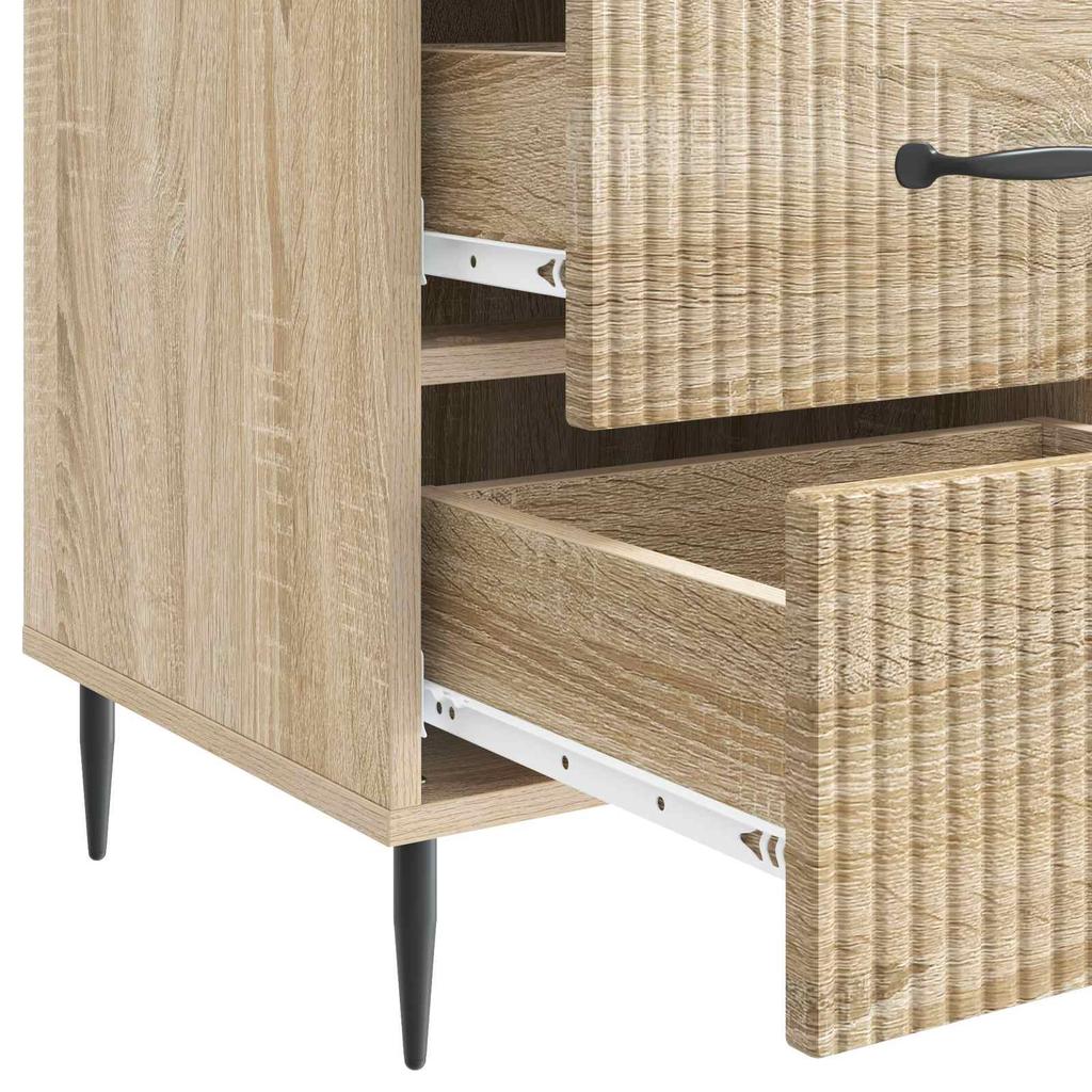 Nightstand Sonoma Oak 43 X 41 X 66.5 Cm Engineered Wood