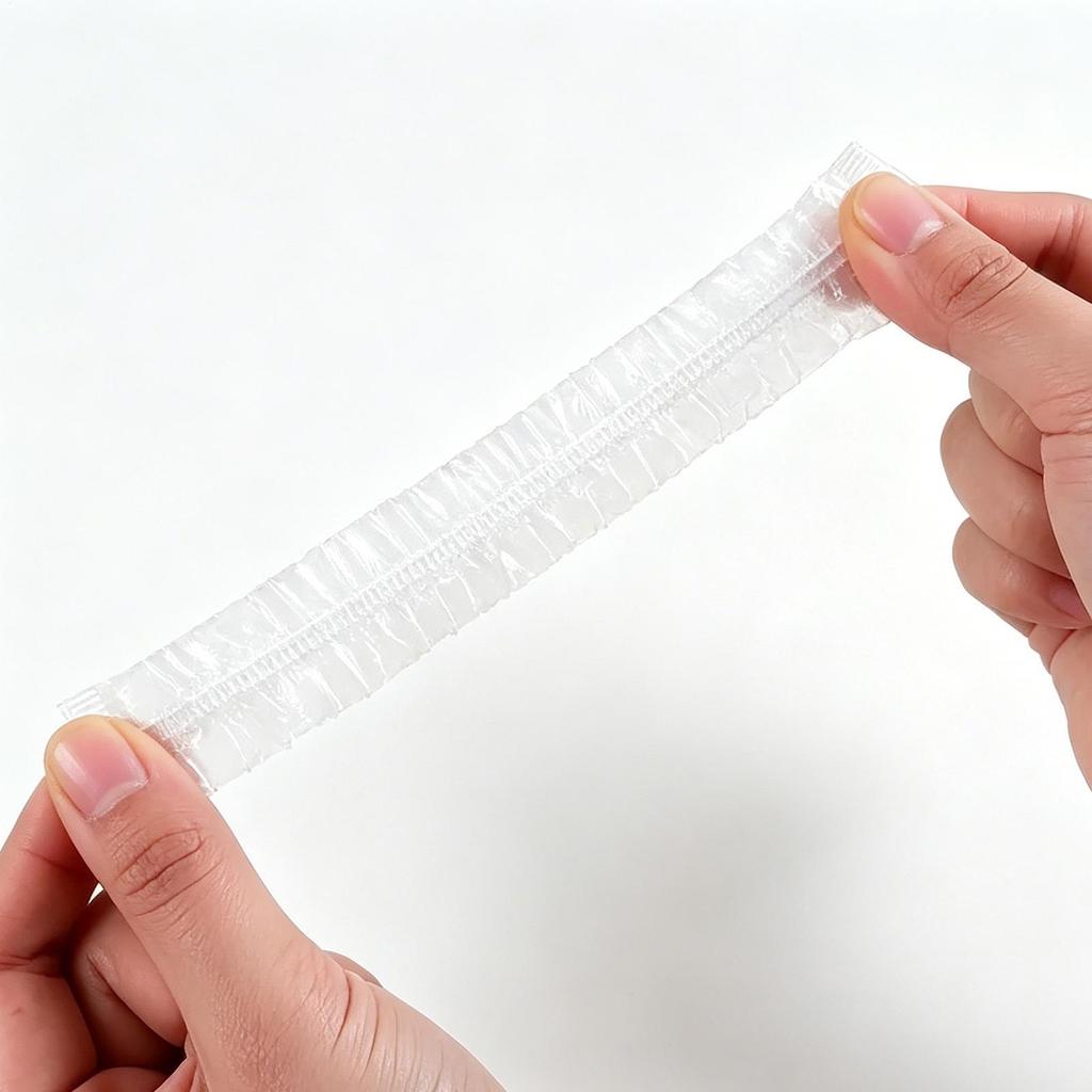 Bowl Covers Elastic 100 Pieces Clear Elastic Wrap Plate Covers Cling Bags for Leftover Food Fresh Fruits Vegetables Sourdough