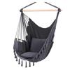 Macrame Hanging Chair with 2 Pillows | 500lb Capacity Cotton Rope Swing | Pocket Design Indoor/Outdoor Use