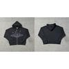Bluza z kapturem z grafiką Broken Planet Męska Luźny krój Hip Hop Streetwear