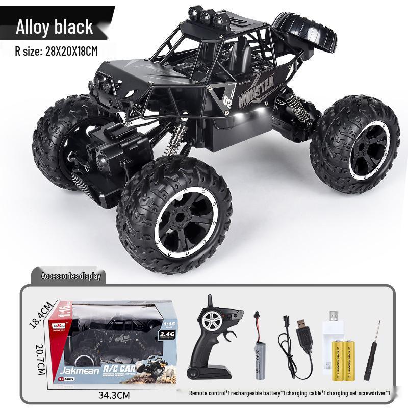 1:16 Alloy RC Climbing Monster Truck – 4WD Big Foot Toy Car for Kids