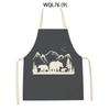 Kitchen Apron for Women Cartoon Animal Polar Bear Deer Printed Sleeveless Linen Aprons Home Cleaning Tools Cooking Baking Apron