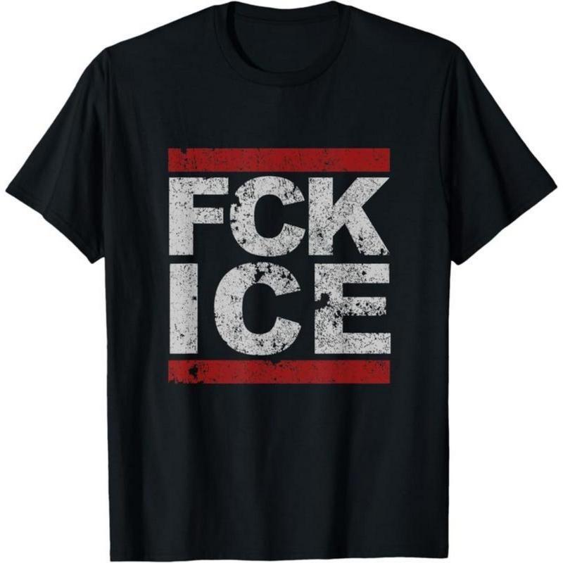 Fck Ice Distressed T-Shirt | Unisex Cotton T-Shirt | Unique Gift Tee M