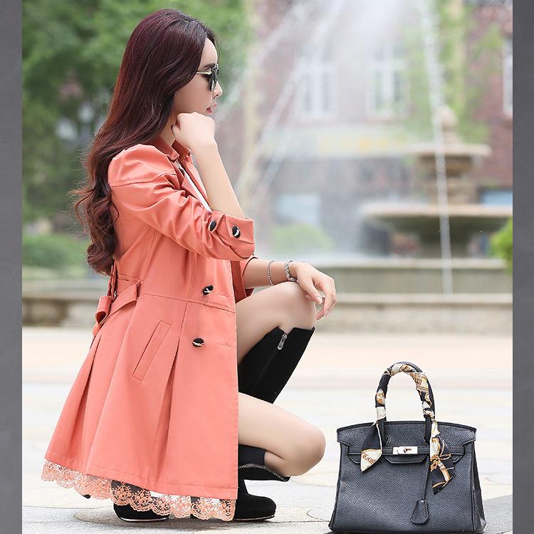 

Женские пальто для отдыха, приталенный двубортный пиджак с бантом на поясе и длинными рукавами, отложной воротник, верхняя одежда XS розовый