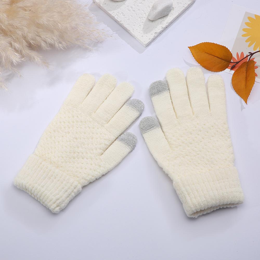 Thickened Pineapple Net Touchscreen Cycling Gloves for Autumn & Winter