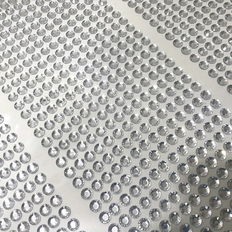 Set of 900pcs 4mm Acrylic Diamond Stickers, Semi-Circular Geometric Self-Adhesive for Handmade Photo Albums, Nail Art & Eye Makeup Decoration