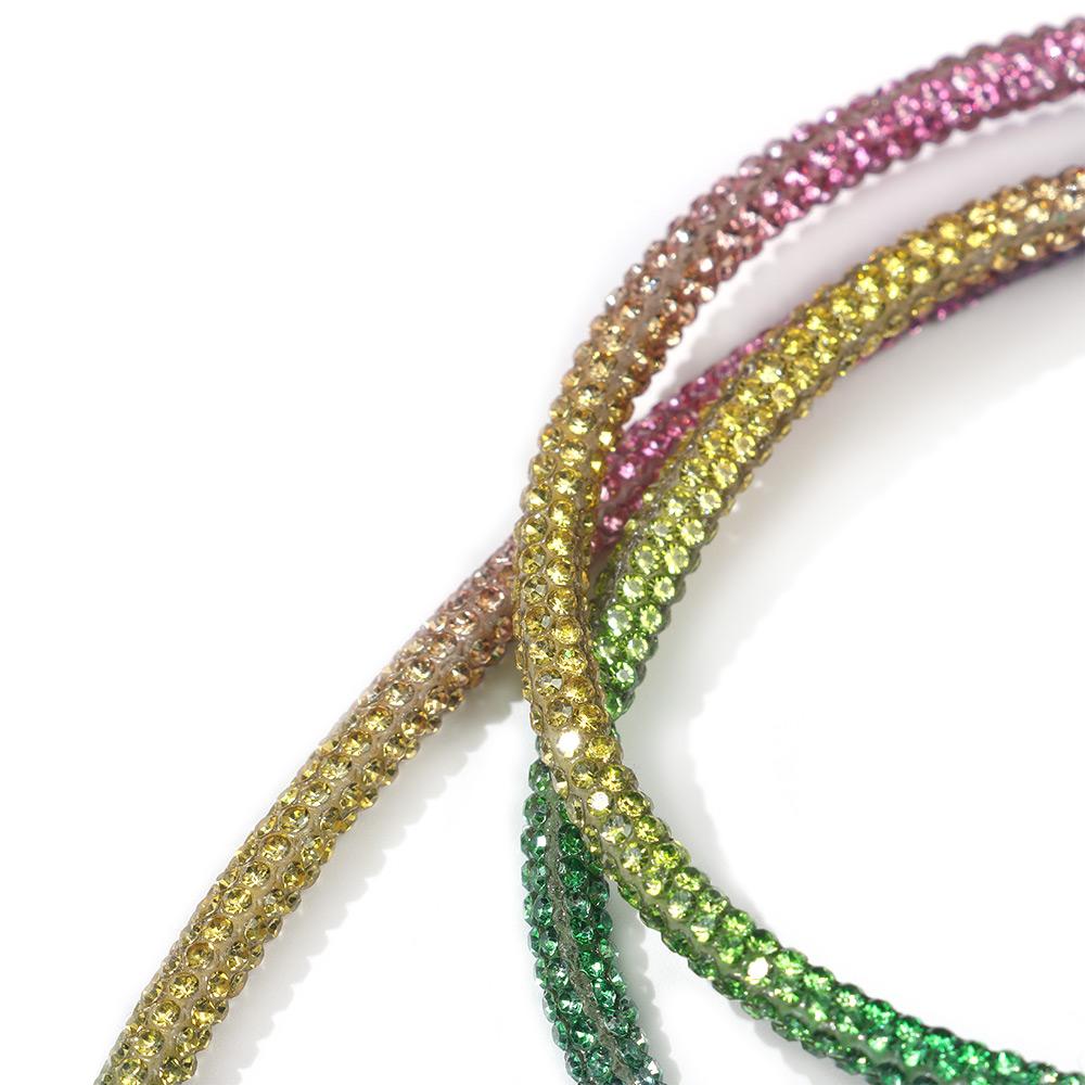 1 Stück Strass-Schnürsenkel Regenbogen-Schnürsenkel Sneaker-Schnürsenkel Schuhe Runde Schnürsenkel 100/120/140/160CM 1 Stück DIY-Schnüre