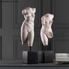 Nordic Half-body Statue Decoration Ornaments Creative Retro Frosted Resin Sculpture Art Living Room Desk Home Decoration Crafts