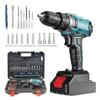 21V Cordless Handheld Drill & Electric Screwdriver with Multifunctional Impact for Home Renovation