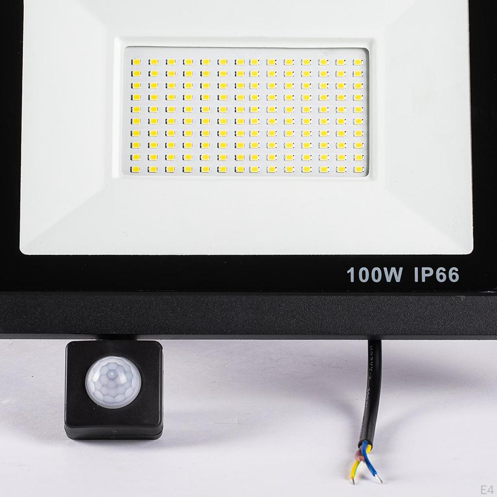 Bright Floodlight Work Lamp Motion Sensor for Outdoor Garden Yaed Flood Light, Cold White