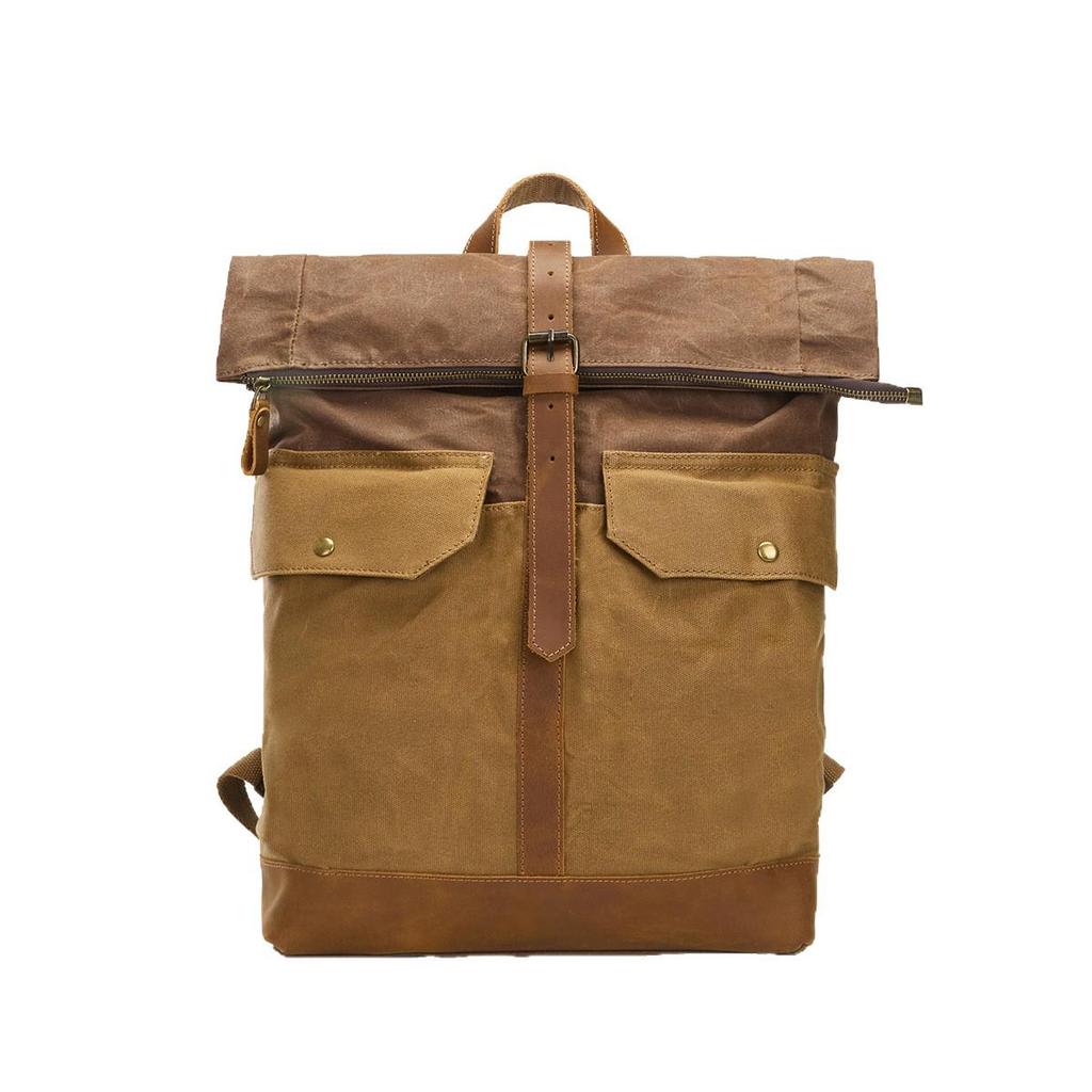Men's Vintage Canvas Backpack: Large Capacity for Laptops, Hiking, & Short Trips