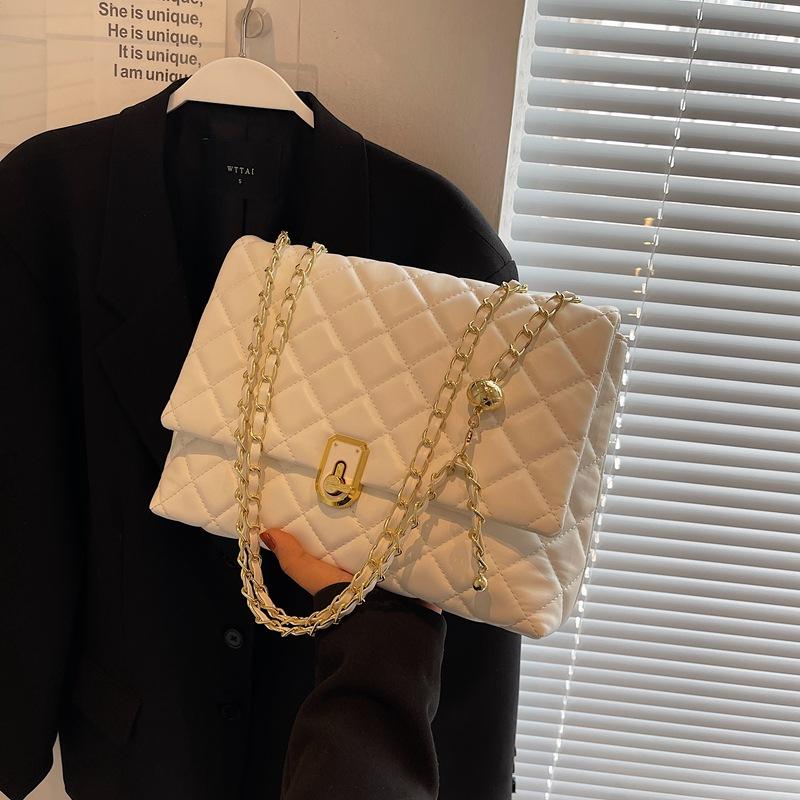 High-end diamond bag women's new trendy fashion underarm small square bag chain messenger bag