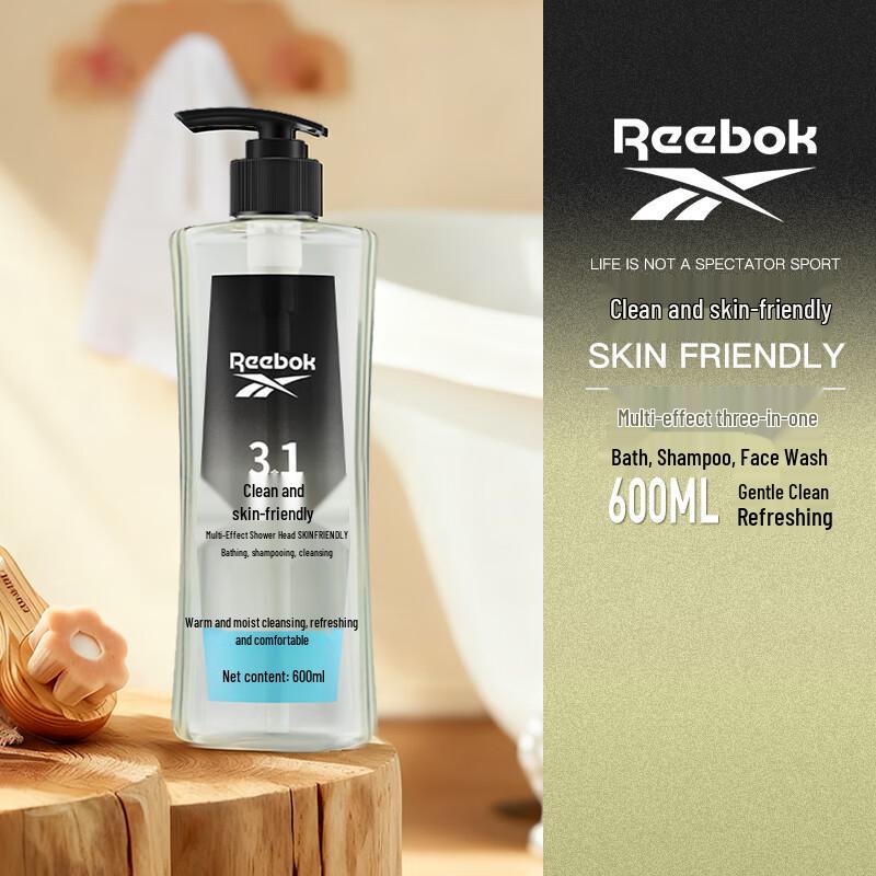 Reebok Men s 3-in-1 Body Wash, Shampoo & Facial Cleanser