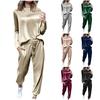 Fashionable Ladies' Gold Velvet Solid Color Fashionable Casual Suit