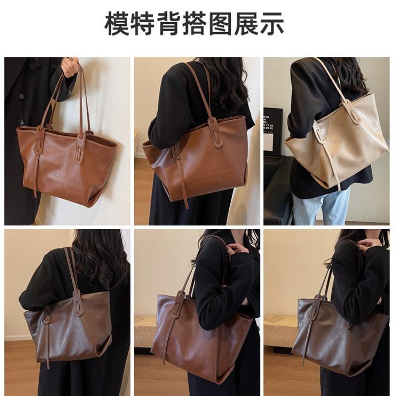 Large-capacity bag women's autumn and winter new high-end texture handbag single shoulder women's bag fashionable versatile tote bag