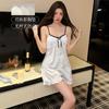 Summer New Ice and Snow Ribbon Chest Pad Pajamas Women's Sexy Suspender Shorts Pure Desire Wind Loungewear Two-piece Set