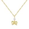 Collier polyvalent à nœud papillon conservant sa couleur - Chaîne de clavicule chic pour femmes, frais et doux.
