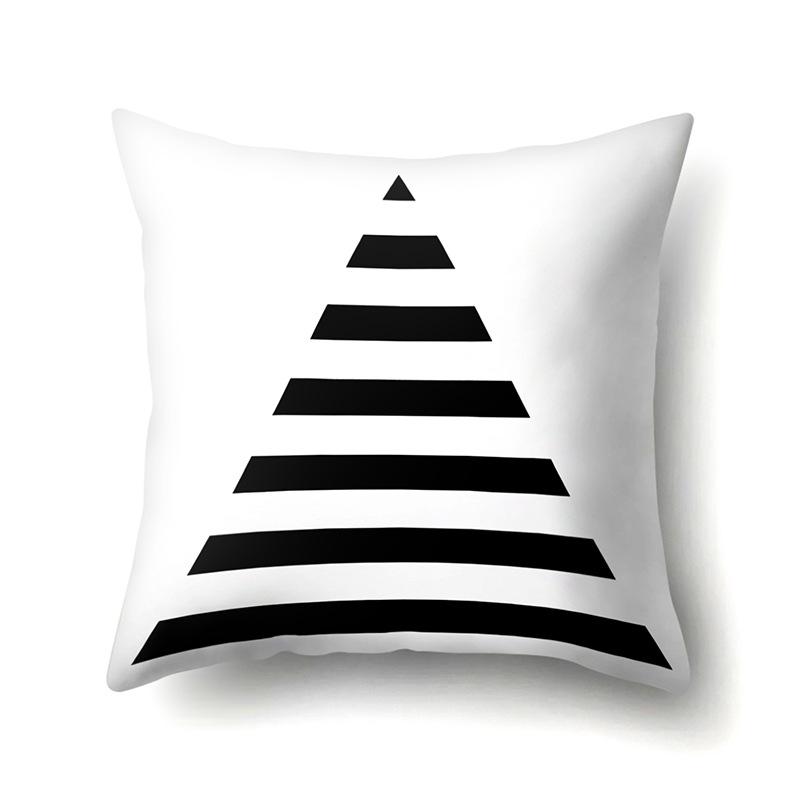Polyester Pillow Case Geometric Home Printed Pillow Waist Cushion Cover Car Cushion Head Cushion Cover