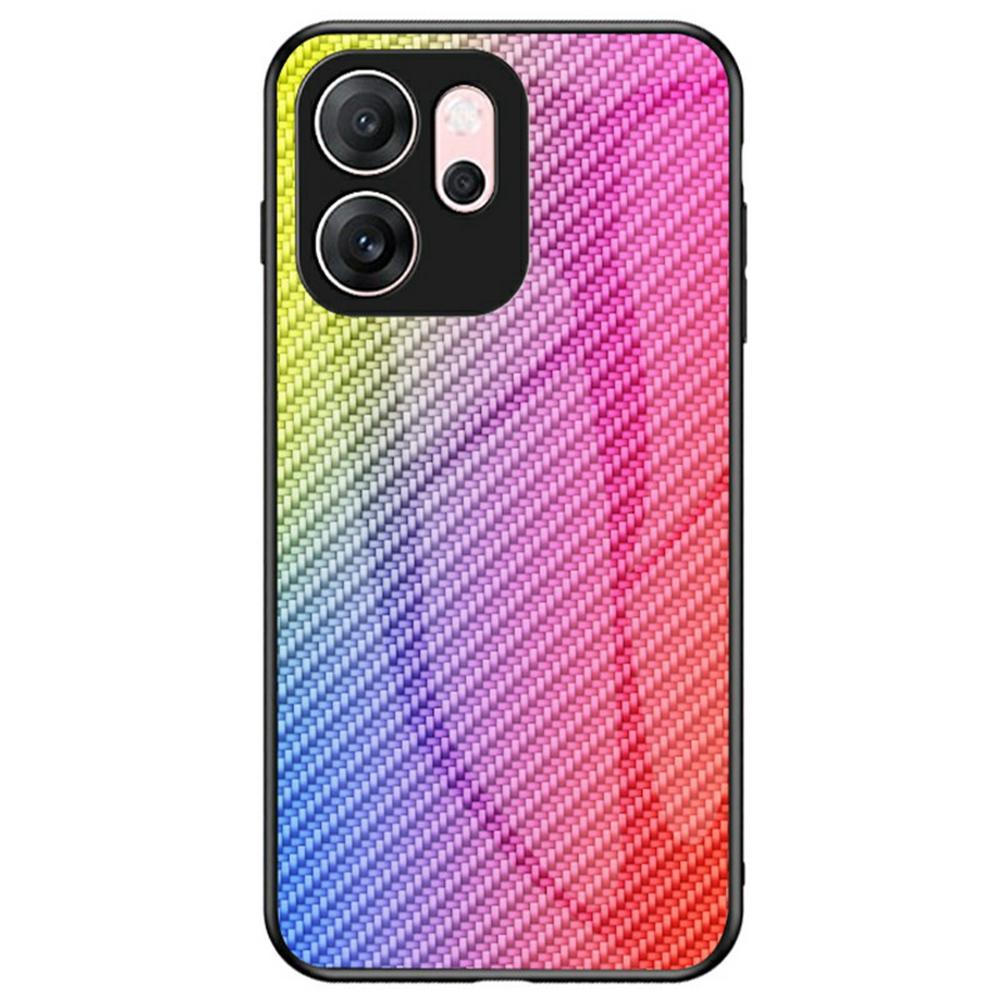 

For Oppo Reno14 F 5G Case Tempered Glass Shockproof Phone Cover Colorful Fiber