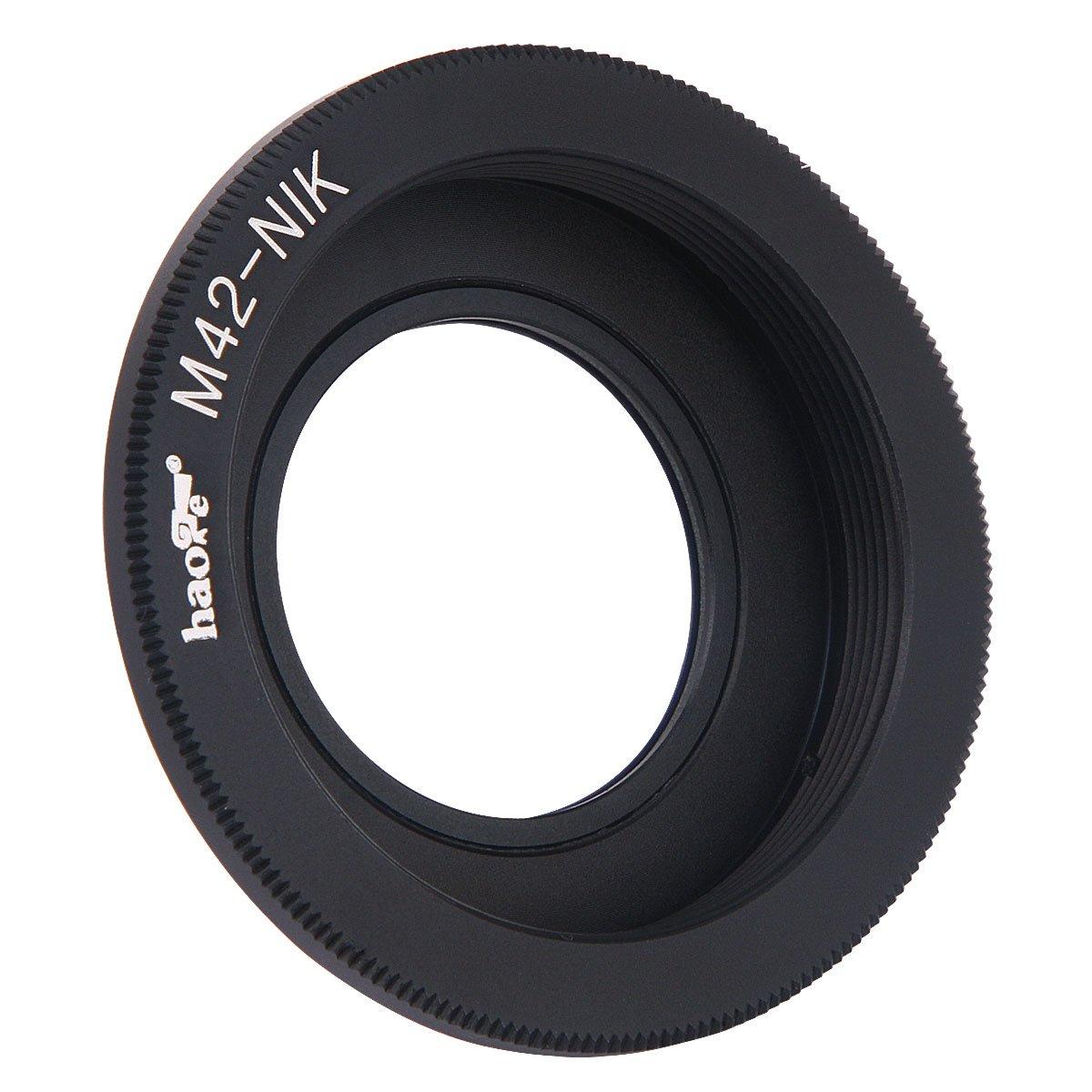 

Haoge Manual Lens Mount Adapter for M42 42mm Screw Mount Lens to Nikon F Mount Cameras such as D5 D, F, D750, D500, D600, D610, D800, D800, ED810,